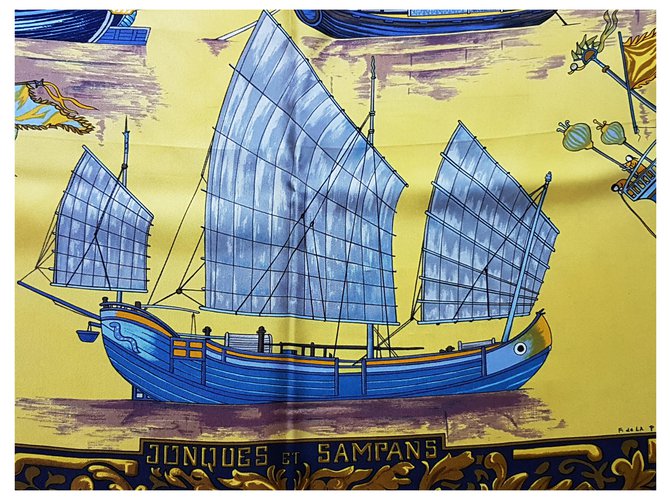 Hermès Junks und Sampans Schal Mehrfarben - Ansicht 5