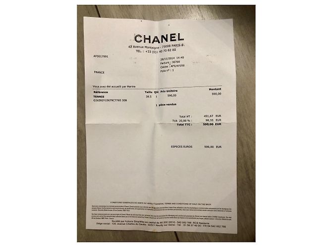 Sneakers Chanel Bianche e Blu Scuro in Pelle di Vitello Bianco - vista 5