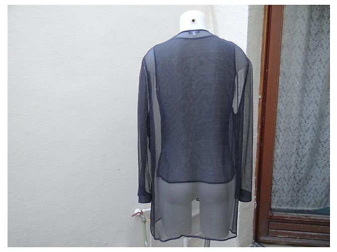 Giorgio Armani Top e Camicia in Seta Blu Navy - vista 5