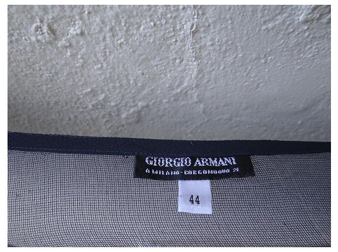Giorgio Armani Top e Camicia in Seta Blu Navy - vista 6