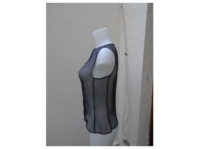Giorgio Armani Top e Camicia in Seta Blu Navy - vista 8