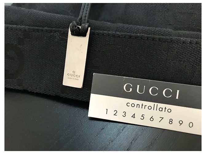 Borsa Gucci nera in tessuto Nero - vista 3