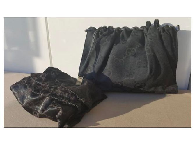 Borsa Gucci nera in tessuto Nero - vista 6