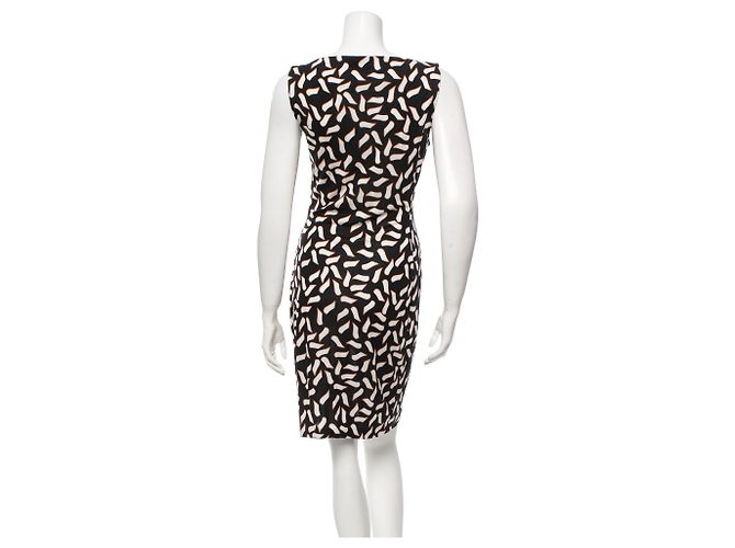 Diane Von Furstenberg Vestido de seda DvF Glasmary Castaño Negro Crudo - vista 3