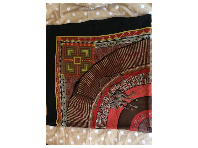 Hermès Kaschmirschal 140 x 140 cm Mehrfarben - Ansicht 5