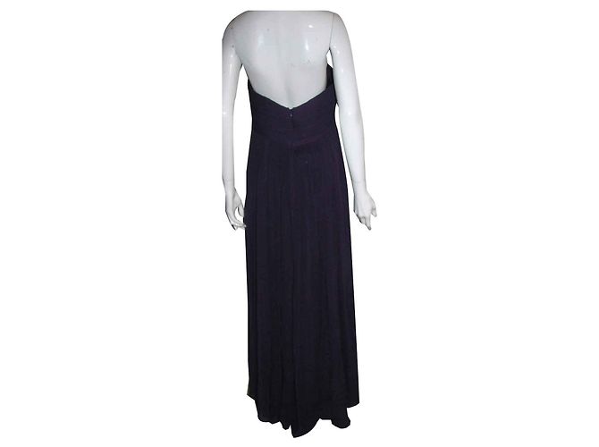 Vestido gala de seda de Marchesa Notte. Púrpura - vista 2