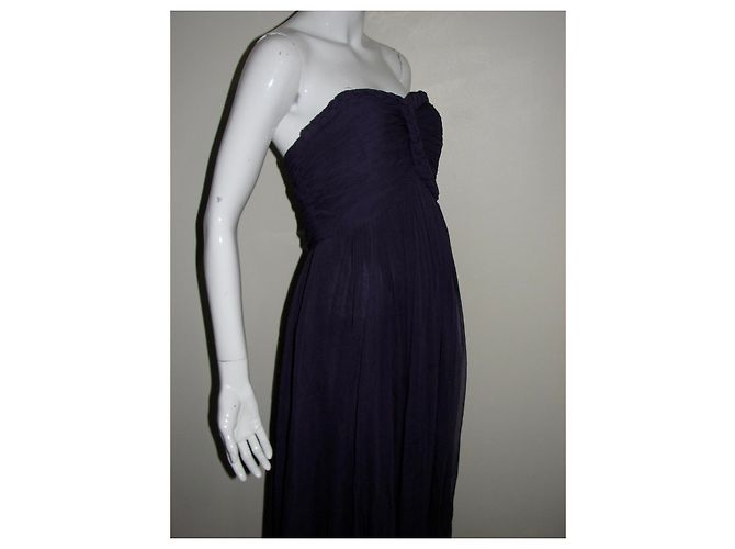 Vestido gala de seda de Marchesa Notte. Púrpura - vista 7