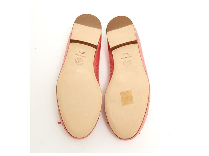 Chanel fr37.5 HIGH SEWING PINK PYTHON - view 5