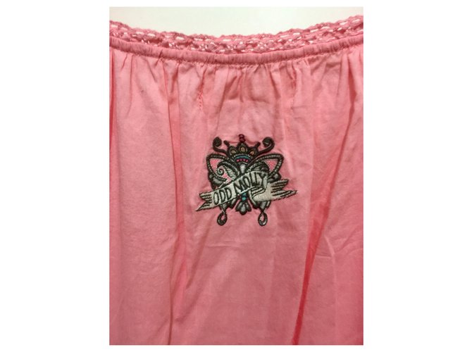 Odd Molly Túnica de algodón y encaje. Rosa - vista 3