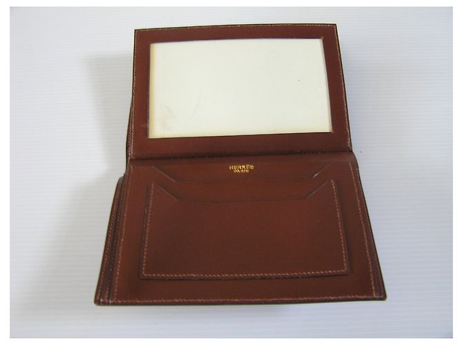 Hermès Wallet card holder Cognac - view 4