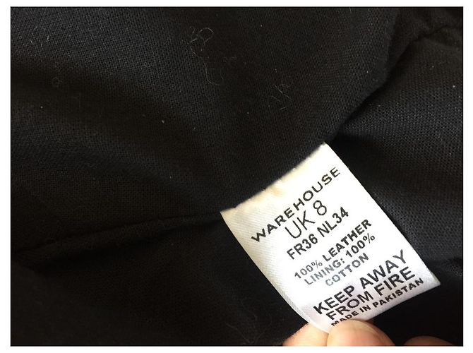Autre Marque Warehouse Lederjacke Schwarz - Ansicht 5