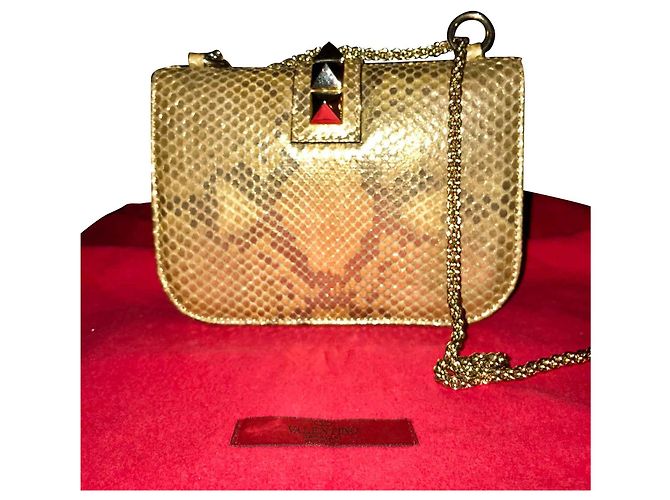 Valentino Garavani Corpo in oro croce Python in edizione limitata Rockstud D'oro Bronzo - vista 2