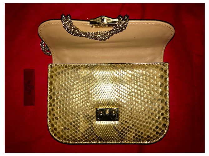 Valentino Garavani Corpo in oro croce Python in edizione limitata Rockstud D'oro Bronzo - vista 5