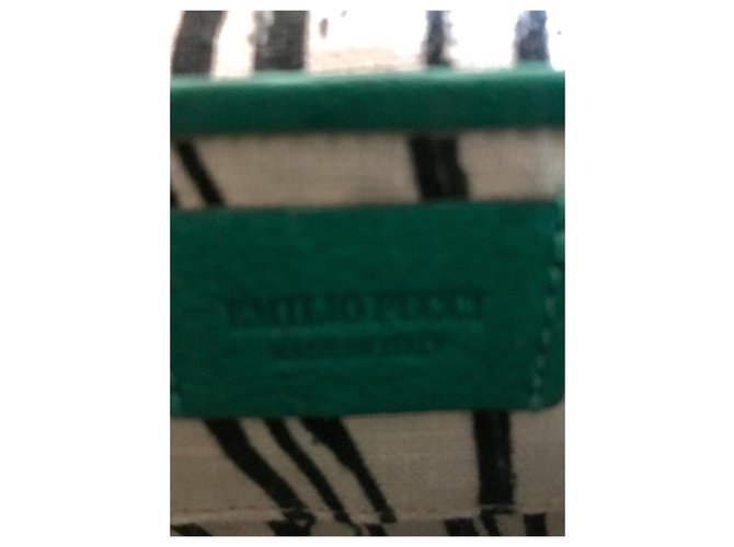 Emilio Pucci Pouchette D'oro Verde - vista 3