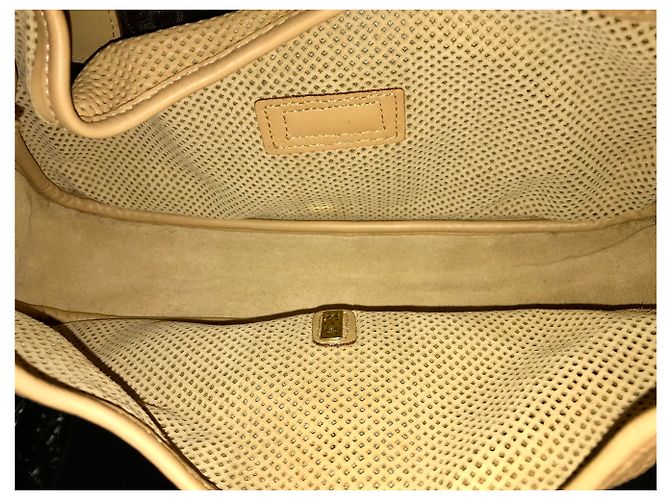 Gucci Jackie Borsa a tracolla in pelle traforata Beige - vista 4