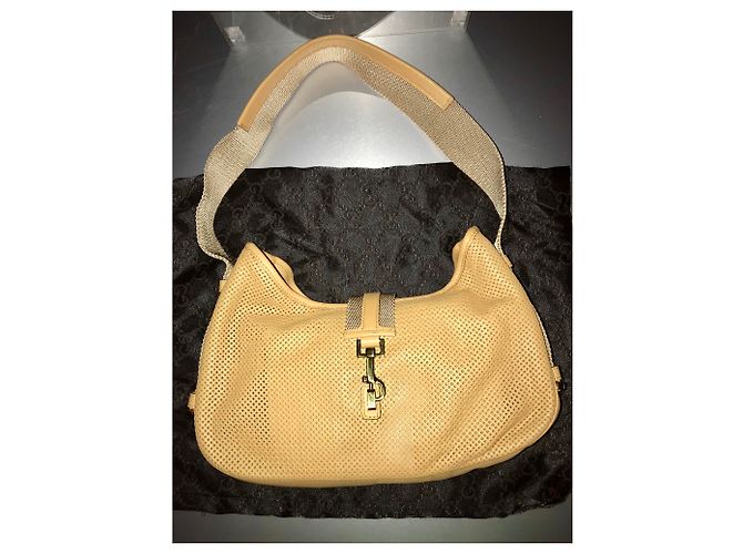 Gucci Jackie Borsa a tracolla in pelle traforata Beige - vista 6