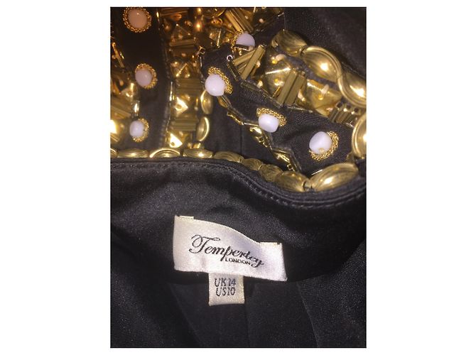 Temperley London Verziertes Seidenkleid Schwarz Golden - Ansicht 10