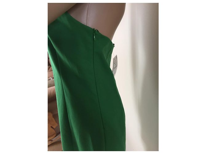 Vestido Zara de algodón verde - vista 2