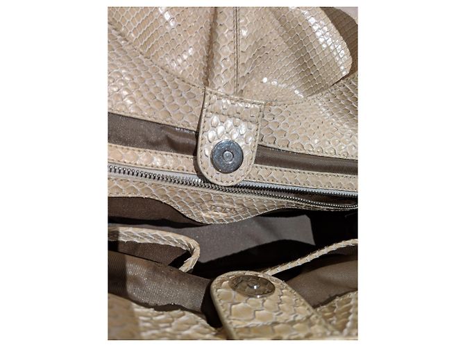 Borsa Tod's in pitone beige - vista 8