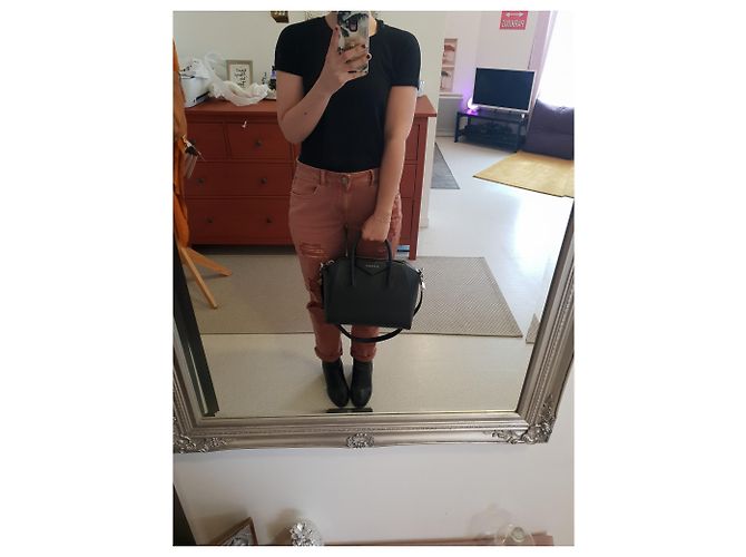 Givenchy Antigona Handtasche aus Lammleder Schwarz - Ansicht 3