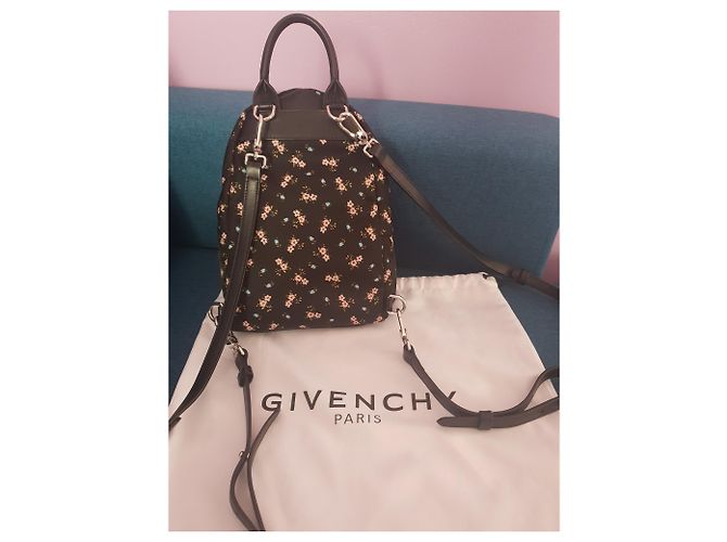 Givenchy Floral Canvas Backpack Black - view 2