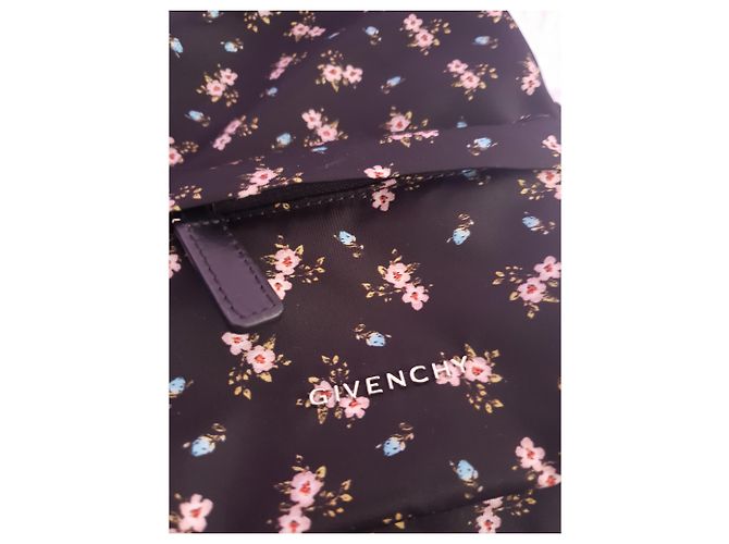 Givenchy Floral Canvas Backpack Black - view 3