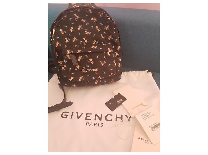 Givenchy Floral Canvas Backpack Black - view 7