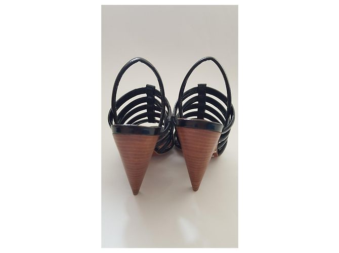 Sandali Lanvin in pelle nera Nero - vista 4