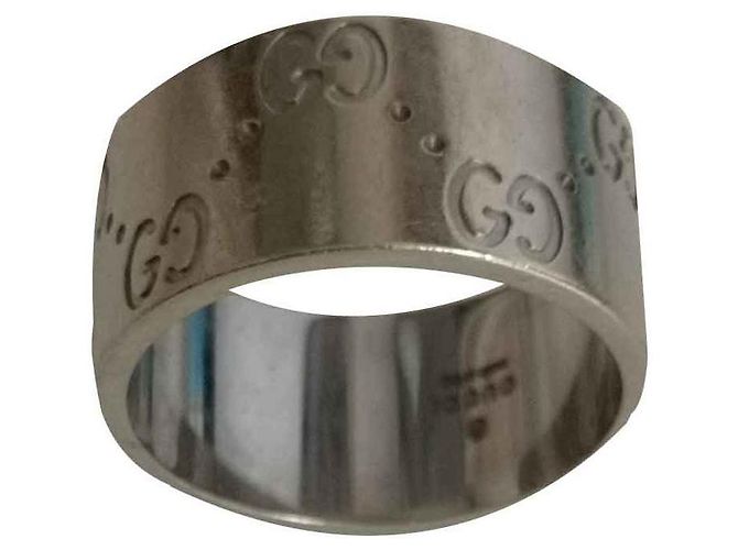 Gucci Icon Collection Weißgoldring Größe 11 Silber - Ansicht 2