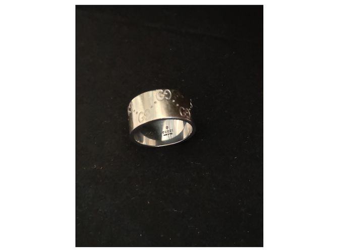 Gucci Icon Collection Weißgoldring Größe 11 Silber - Ansicht 4