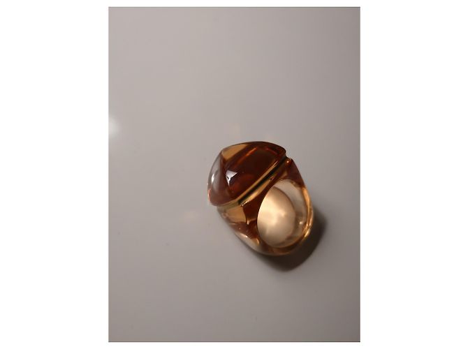 Anello Baccarat in cristallo arancio e oro Arancione - vista 4