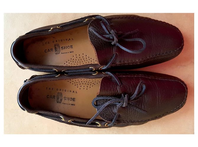 Car Shoes Classica pelle a grana marrone scuro - vista 2