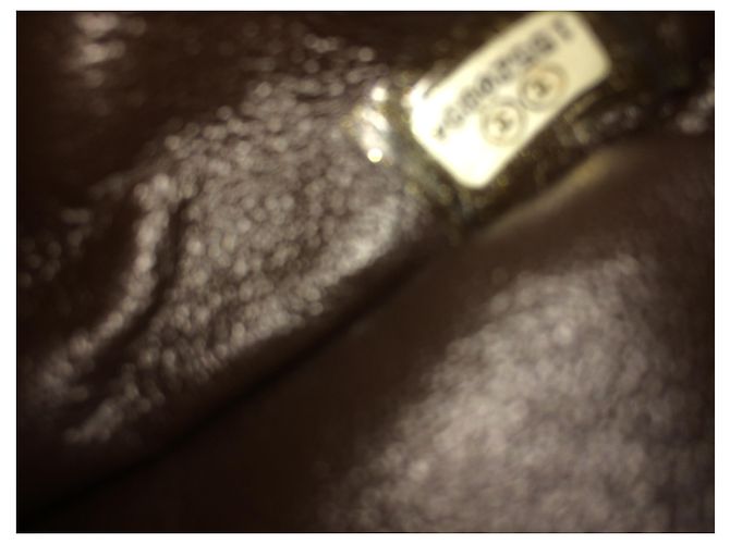 Borsa a mano Chanel 2.55 in vernice marrone - vista 6