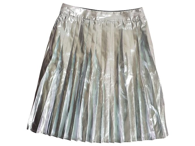 Autre Marque Falda plisada plateada Kai Aakmann Plata - vista 2