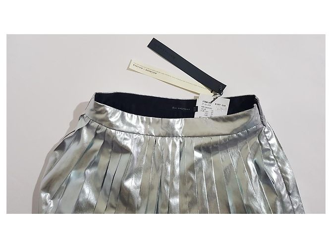 Autre Marque Falda plisada plateada Kai Aakmann Plata - vista 3