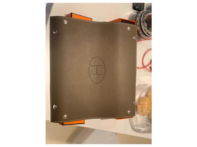 Hermès Mises et Relances cambia vassoio Marrone - vista 4