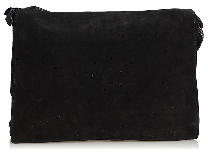 Gucci Tracolla in pelle scamosciata nera - vista 3
