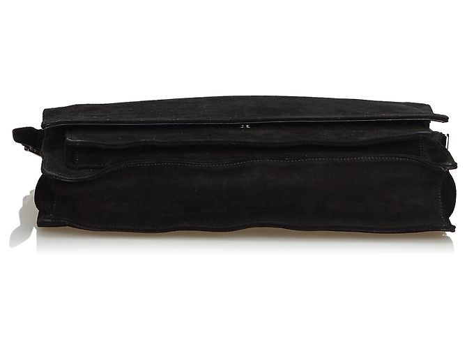 Gucci Tracolla in pelle scamosciata nera - vista 4