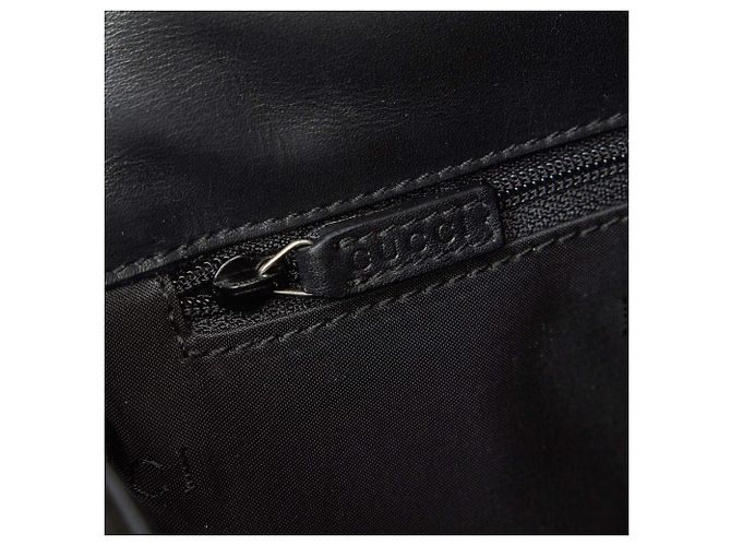 Gucci Tracolla in pelle scamosciata nera - vista 9