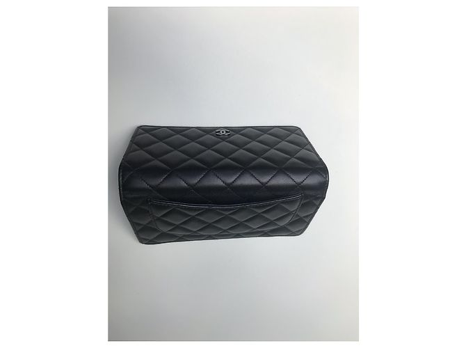 CHANEL CLASSIC LAMB CLASSIC LEDERPORTFOLIO .NEU !! NIE !!! Schwarz - Ansicht 6