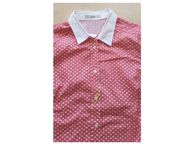 Camicia Etro Rosa e Bianca in Cotone Bianco - vista 2