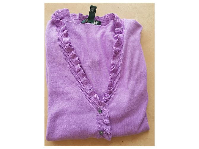 Ralph Lauren Strickjacke Flieder Baumwolle Größe S Lavendel - Ansicht 2