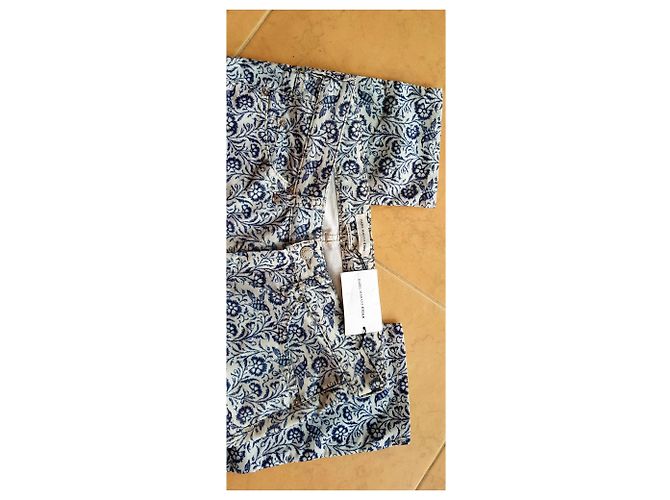 Isabel Marant Etoile Pantalones blancos / azul estilo jeans - vista 3