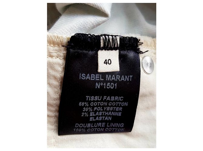 Isabel Marant Etoile Pantalones blancos / azul estilo jeans - vista 4