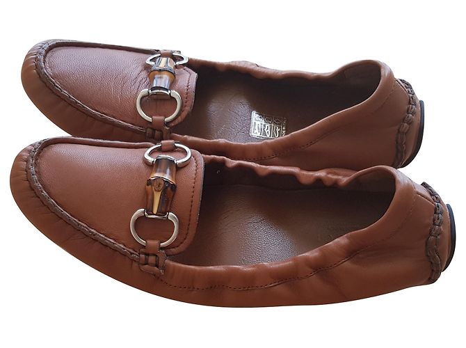 Mocassini Gucci Cognac in pelle - vista 2