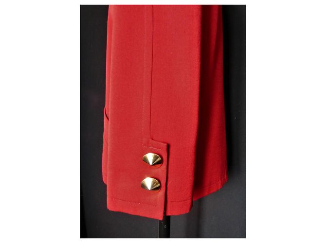Yves Saint Laurent Jacke aus roter Wolle - Ansicht 5