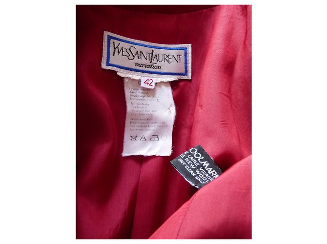 Yves Saint Laurent Jacke aus roter Wolle - Ansicht 8
