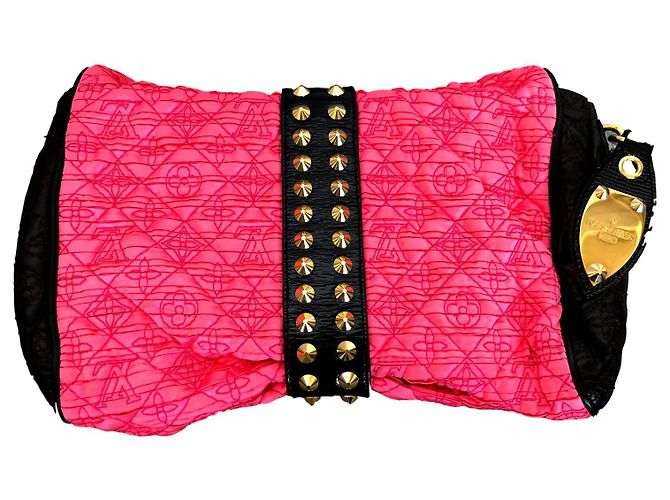Clutch Louis Vuitton Coquette in seta rosa - vista 2