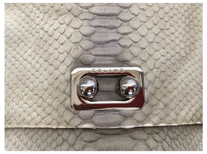 Céline Python Clutch Bag Eggshell - view 3