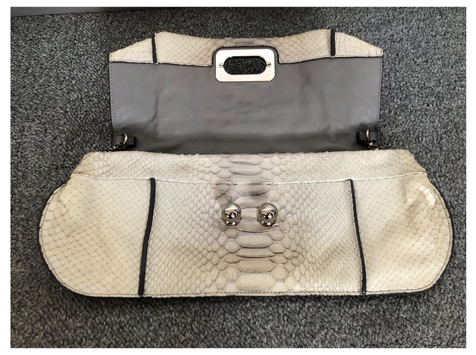 Céline Python Clutch Bag Eggshell - view 4